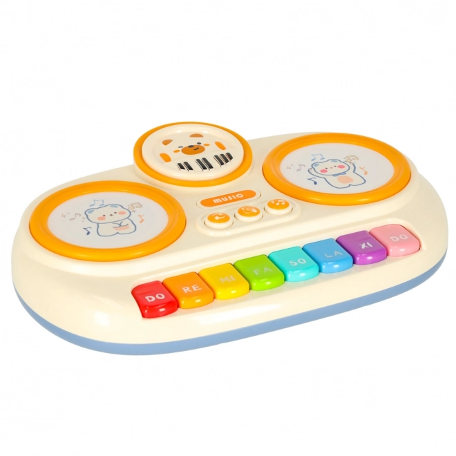 Interaktives Kinderklavier Orgel pädagogisch beige
