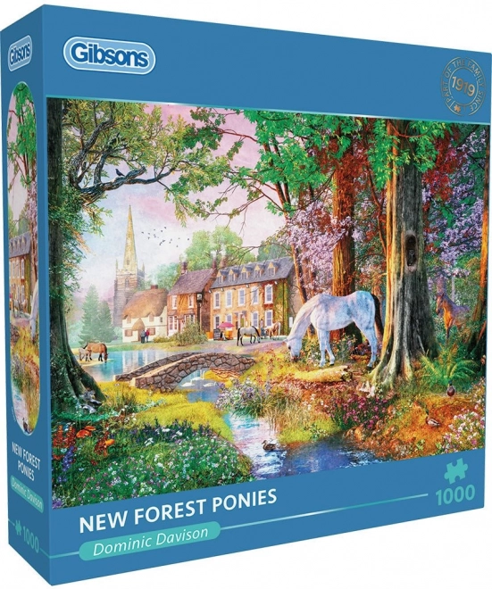 Gibsons Puzzle Ponys aus dem Neuen Wald 1000 Teile