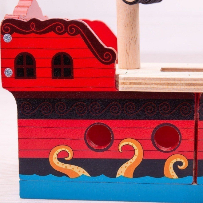 Piratenschiff aus Holz für Bigjigs Rail