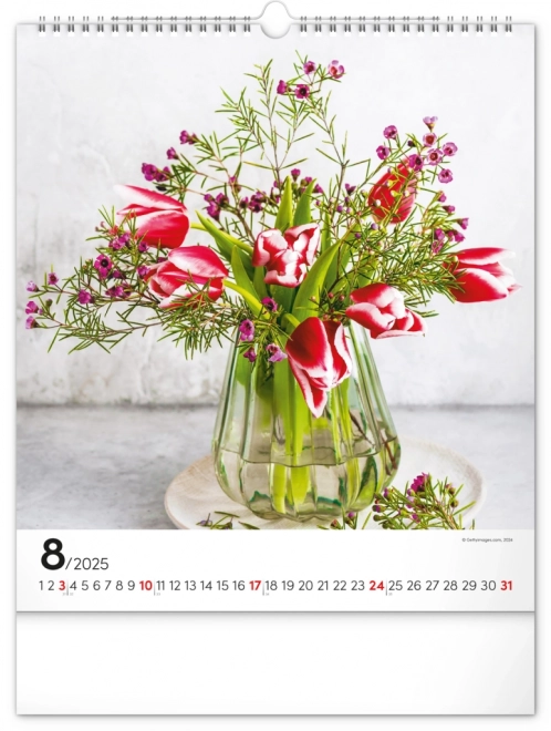 Notique Wandkalender Blumen 2025