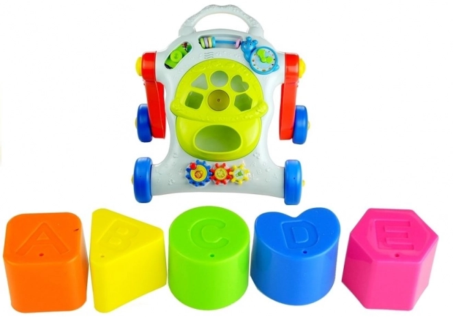 Bunter Lernlaufwagen für Kinder mit Musik und Licht