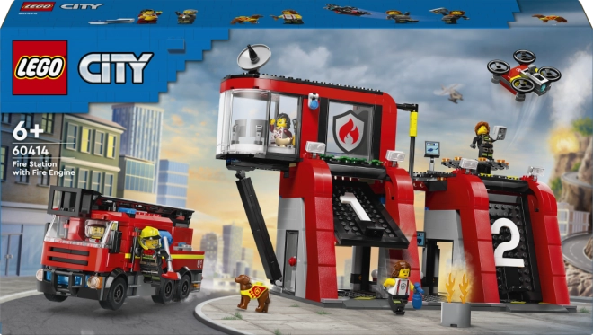 LEGO City Feuerwehrstation mit Feuerwehrauto