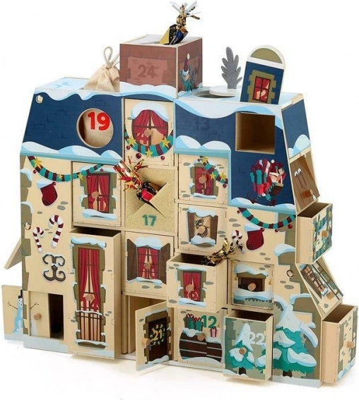 Vilac hölzerner Adventskalender Häuschen