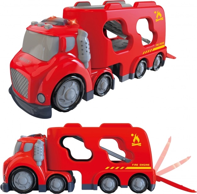 Großer roter Abschleppwagen City Truck mit Licht- und Soundeffekten