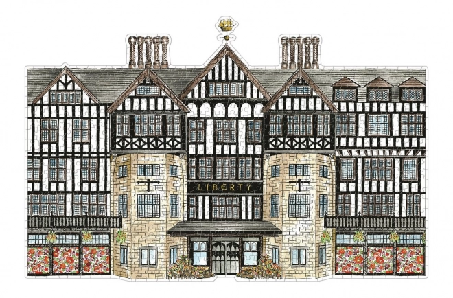 Beidseitiges Puzzle Liberty London Tudor Gebäude 750 Teile