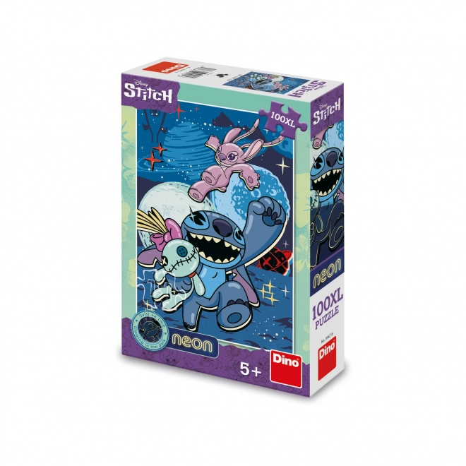 Neon Leuchtpuzzle XL Lilo & Stitch