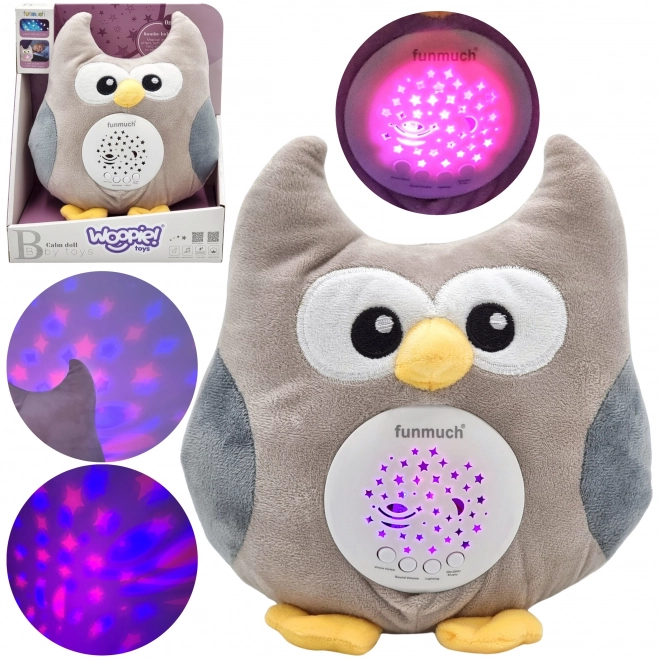 Plüsch Eule Nachtlicht Projektor 2-in-1 mit Schlafliedern - WOOPIE BABY