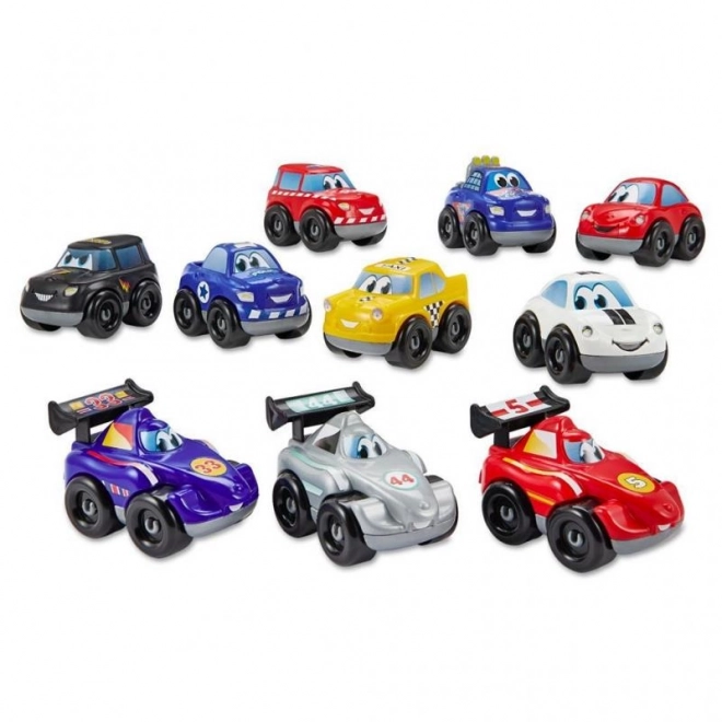 Abrick Set mit 10 Spielzeugautos