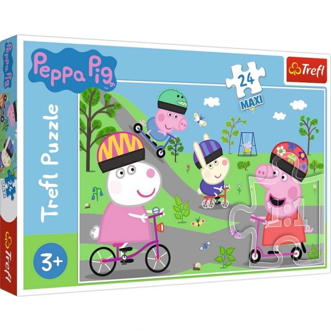 Puzzle Peppa Wutz: Ein Aktiver Tag Maxi 24 Teile