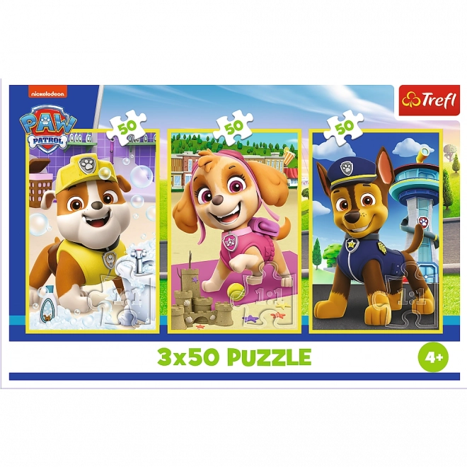 Puzzle 3x50 Hunde-Abenteuer