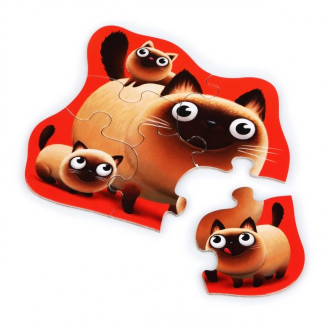 Puzzlika Tiere mit Jungen Puzzle Set