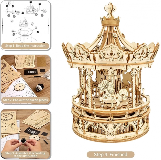 Romantisches Karussell - mechanische 3D Puzzle von ROBOTIME