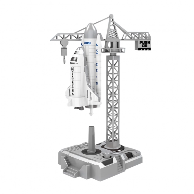 Weltraum-Spielset mit Kran und Startrampe