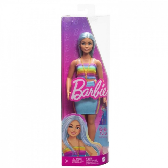 Barbie Puppe mit Regenbogen Top und Rock