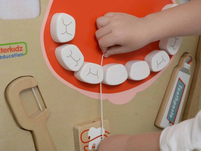 Masterkidz Wand-Sensoriktafel Mundhygiene Montessori