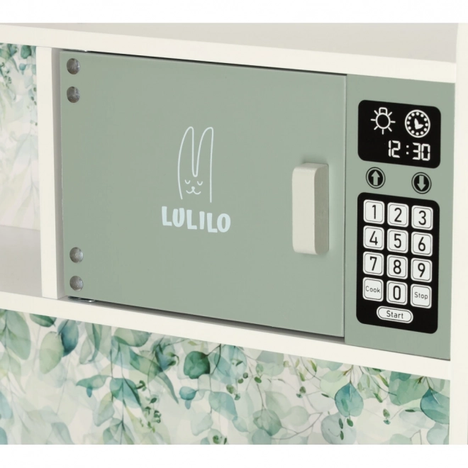 Holzküche Mdf Lulilo Saliko mit Espressomaschine