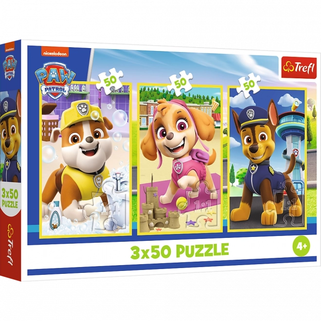 Puzzle 3x50 Hunde-Abenteuer