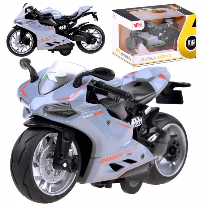 Diecast Motorrad mit Aufziehmechanismus