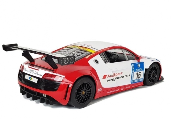 Ferngesteuertes Auto Audi R8 LMS von Rastar im Maßstab 1:14 Weiß-Rot