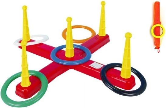 Wurfkreuz mit Ringen Kunststoff-Set 5 Stk.