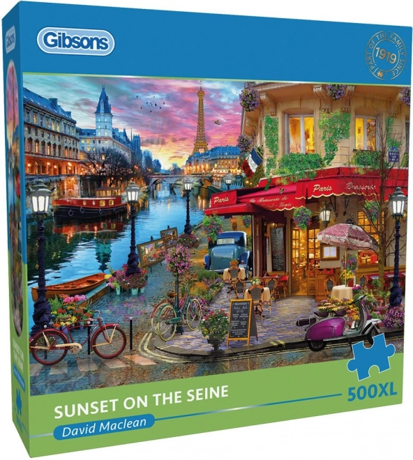 Puzzleset Sonnenuntergang über der Seine