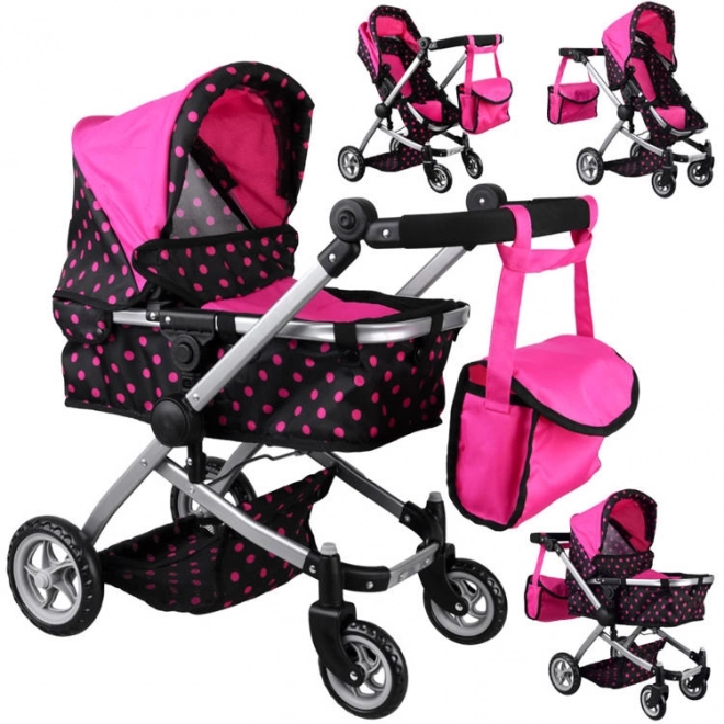 Multifunktionaler Puppenwagen 4-in-1 mit Wiege