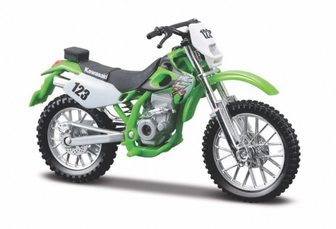 Metall Motorrad Modell Kawasaki KLX 250SR mit Standfuß