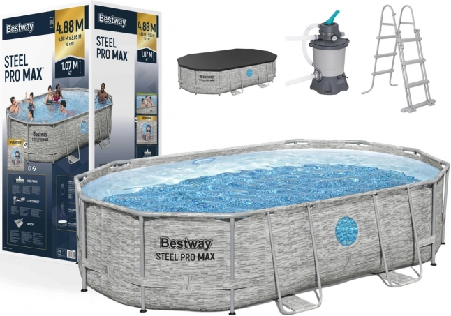 Selbsttragendes Schwimmbecken Bestway Power Steel Swim Vista 427 x 250 x 100 cm