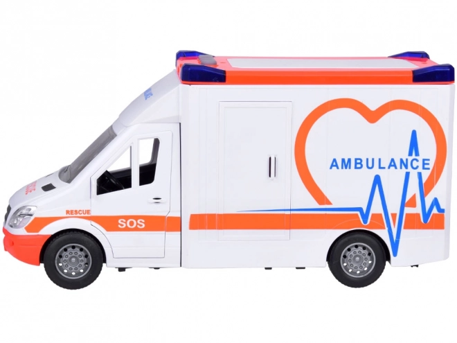 Interaktiver Krankenwagen mit aufklappbaren Türen und Licht- und Toneffekten