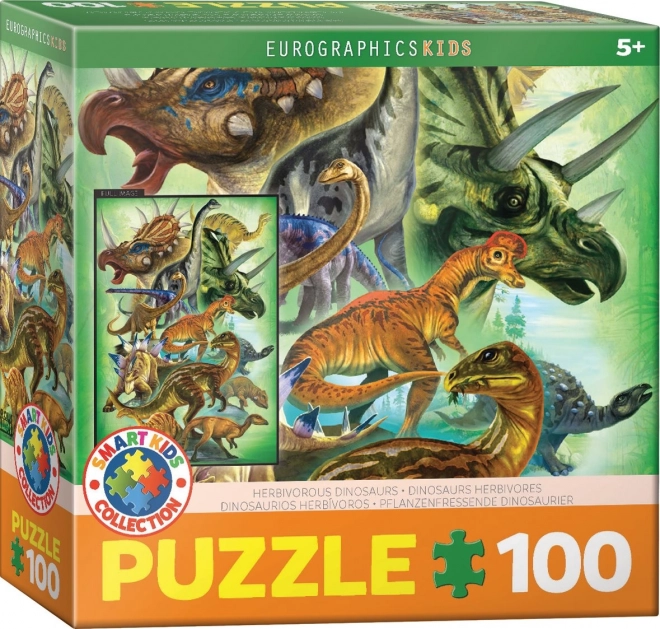 Eurographics Puzzle Pflanzenfressende Dinosaurier 100 Teile