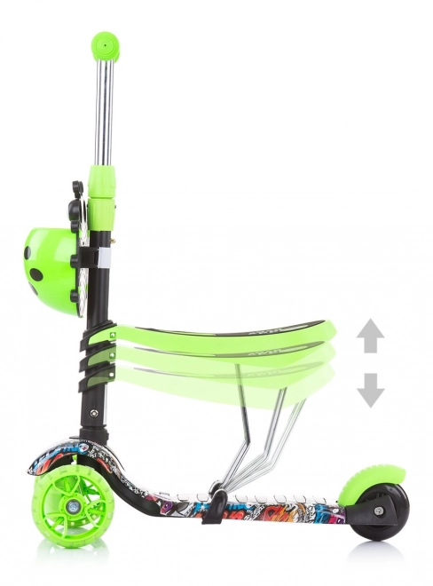 Chipolino Kinderroller Kiddy Evo 3-in-1 Ocean – Grünes Graffiti