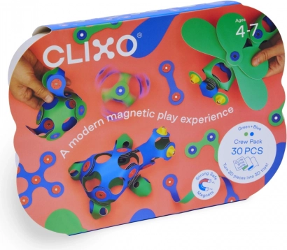 Clixo Magnetische Bausteine Set Blau & Grün