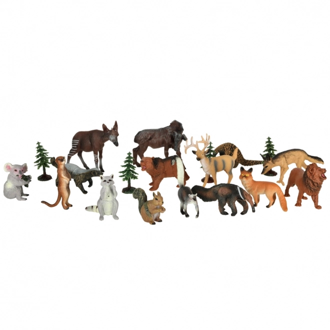 Zoo-Tierfiguren Spielset 19-teilig