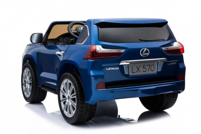 Lexus LX570 Bemaltes Auto für 2 Kinder Blau + Fernbedienung + EVA-Räder + Radio mit LED MP3
