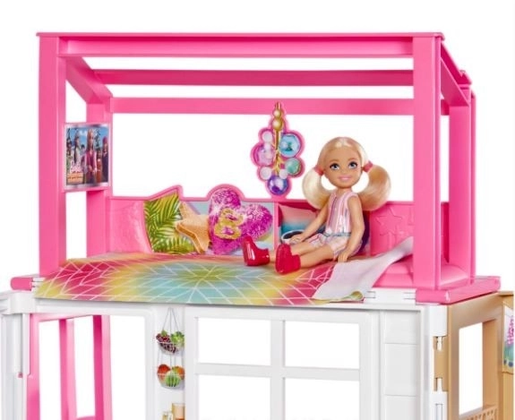 Barbie Puppenhaus mit Puppe und Welpe Spielset