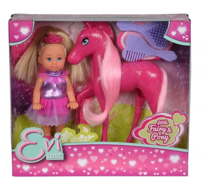 Evi Puppe als Fee mit Pony