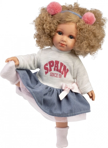 Realistische Puppe Llorens Elena mit weichem Textilkörper - 35 cm