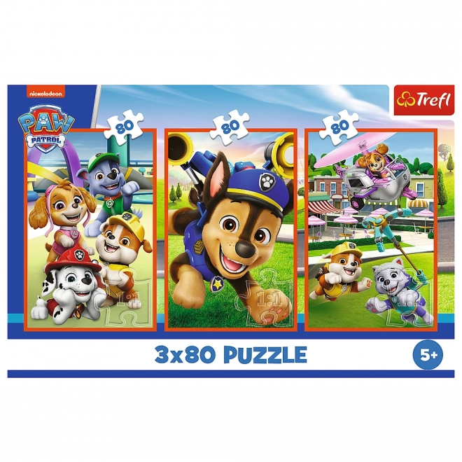 Puzzle Set - 3x80 Teile - Heldenteam Paw Patrol