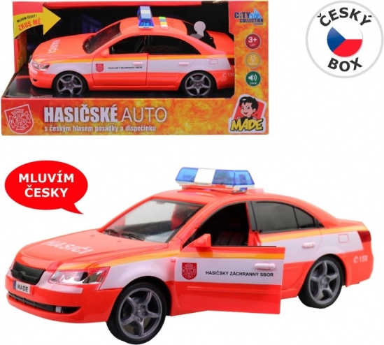 Feuerwehr-PKW mit tschechischer Sprachfunktion 24 cm