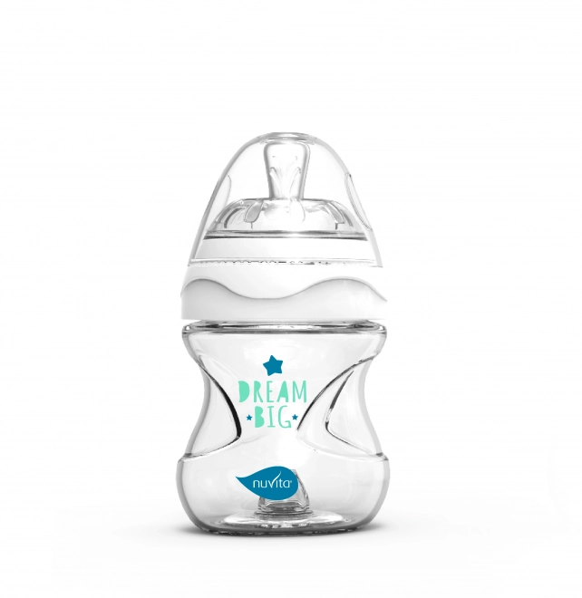 Nuvita Ergonomische Babyflasche 140 ml Glas Weiß