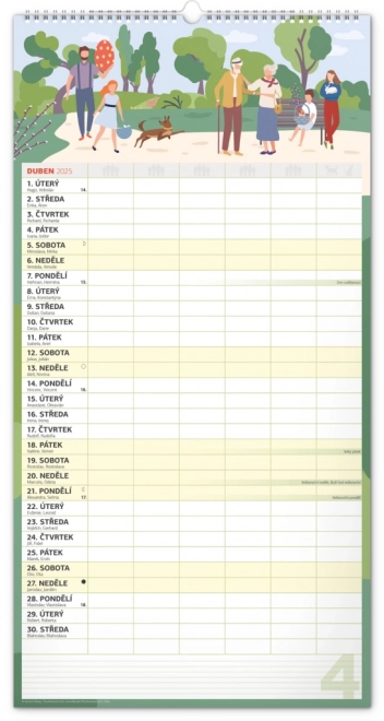 Notique Wandkalender Familienplaner XXL 2025