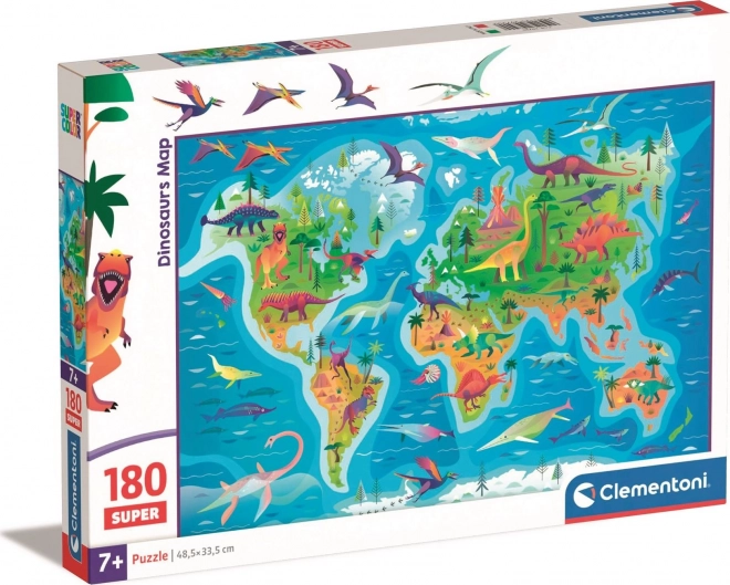 Dinosaurier Karte Puzzle 180 Teile