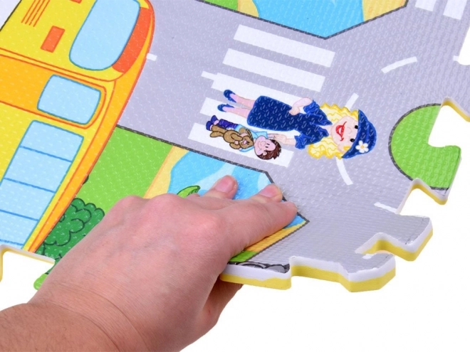 Straßenmatte Stadt Puzzle