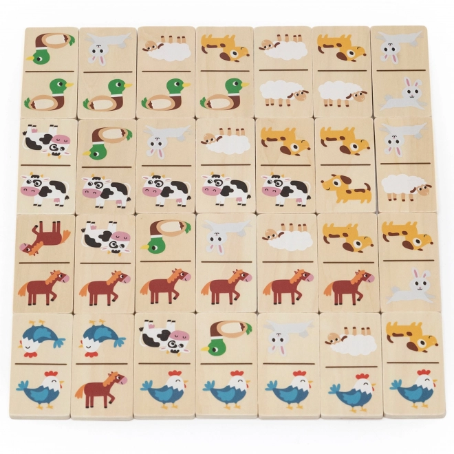 Viga Holz-Domino 2-in-1 Tiere und Zahlen