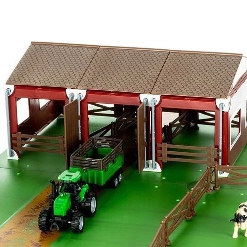 Bauernhof-Spielset mit Tieren und Traktoren - 102-teilig