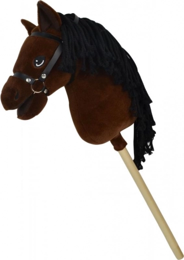Steppos Premium Steckenpferd Lucky dunkelbraun 70 cm