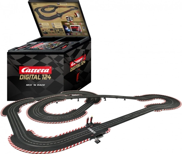 Carrera Digital 124 Mix and Race Autorennbahn 13,9 m mit kabelloser Steuerung