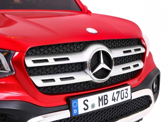 Mercedes Benz X-Klasse für Kinder Roter Lack + Fernbedienung + 4x4 + MP4 + Gepäckträger + EVA