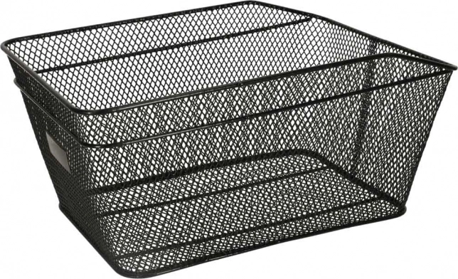 Schwarzer Metall-Fahrradkorb für Gepäckträger 25kg