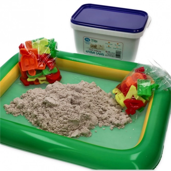 Kinetischer Sand 3 kg mit Formen und Sandkasten